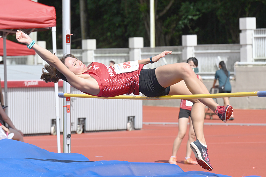 Colleague created a beautiful arc and achieved an outstanding result in women’s open high jump.